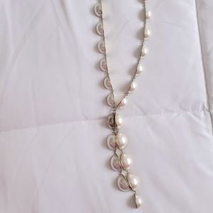 Christian Dior Infinite Lariat Pearl accent necklace